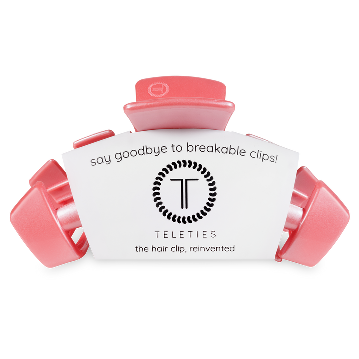 Classic Hair Clip in Calming Coral