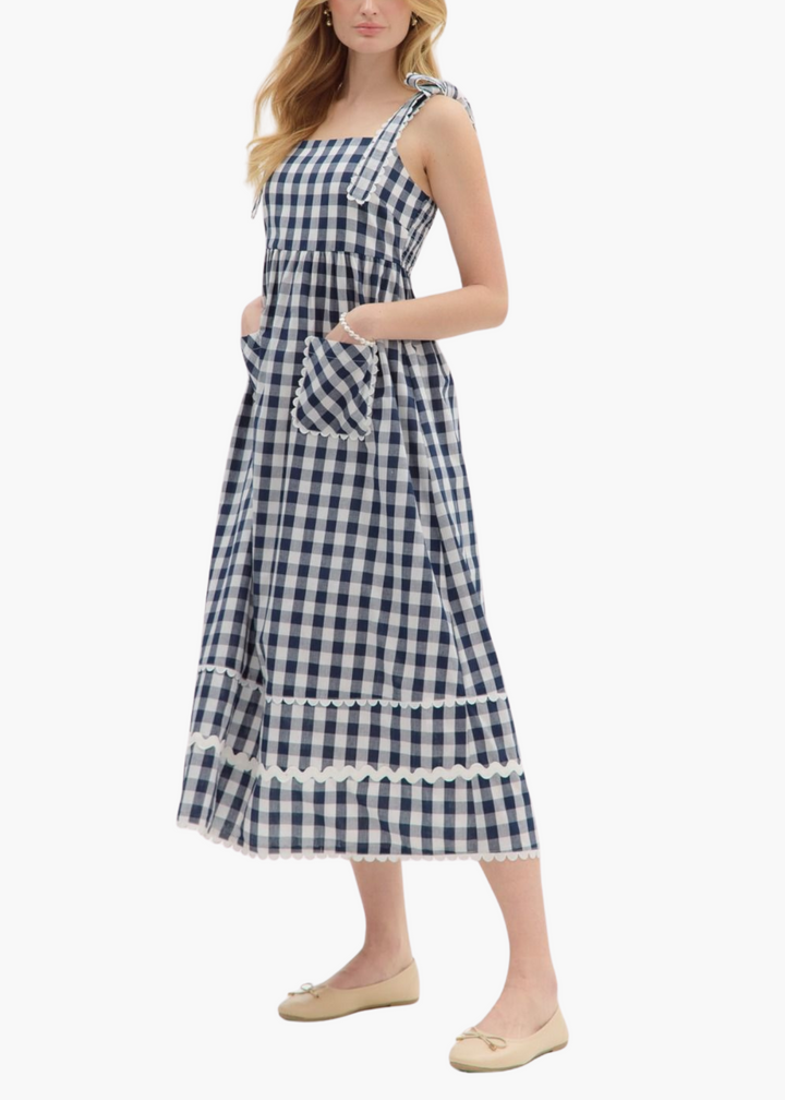 House Midi Dress in Navy