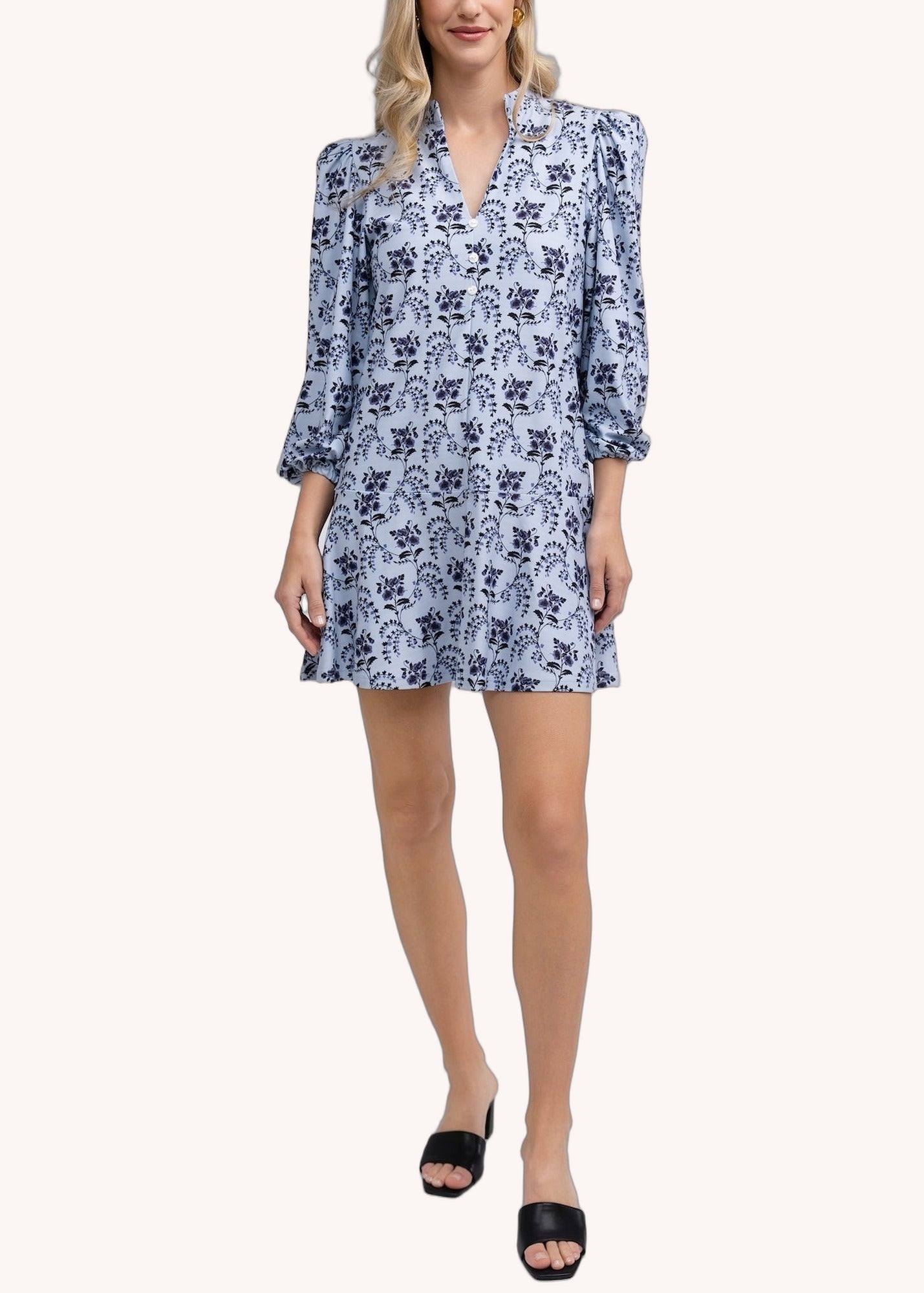 Hazel Dress in Cornflower Parlour