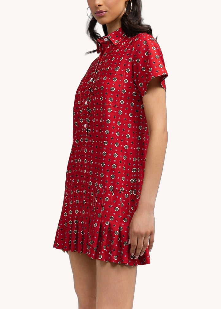 Aspen Dress in Cherry Scarf Dot