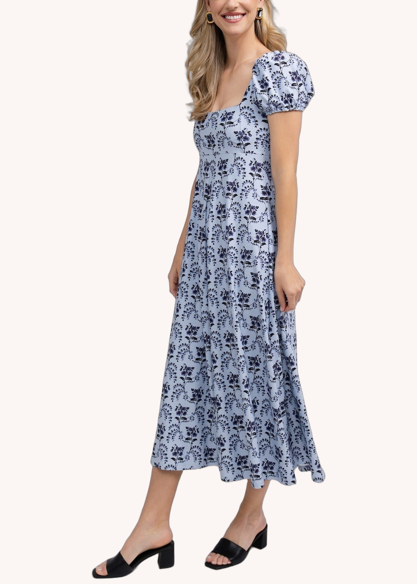 Rosalie Dress in Cornflower Parlour