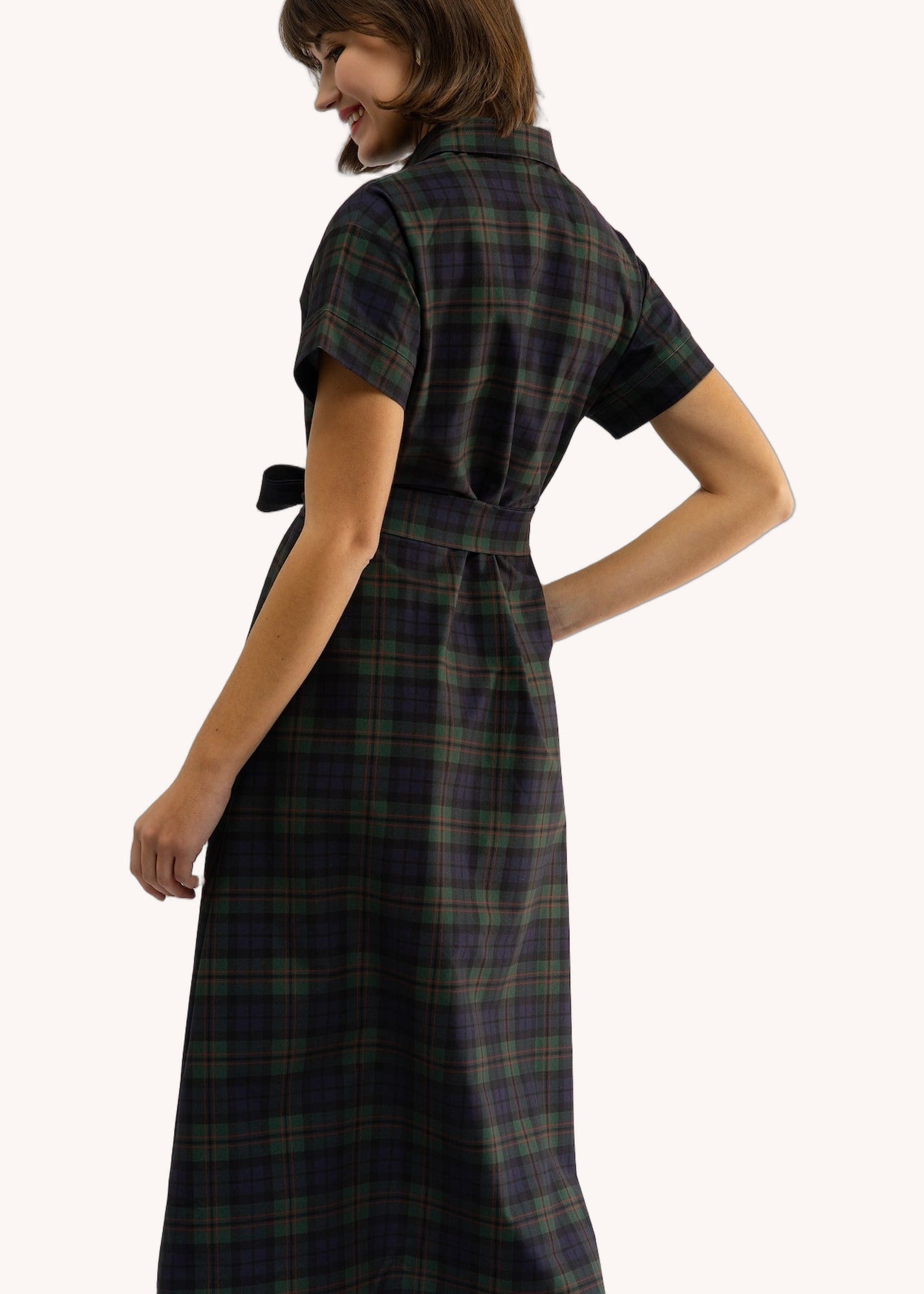 Miller Dress in Glade Plaid