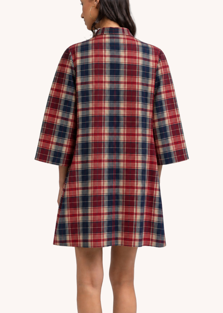 Phoebe Dress in Hearth Plaid
