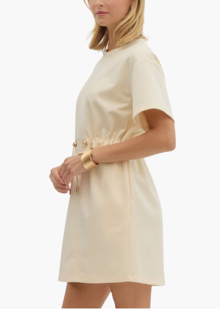 Bly Mini Dress in Ecru