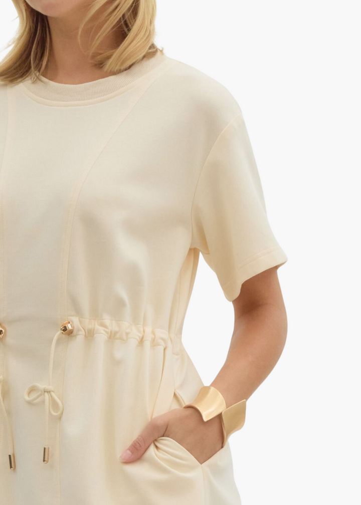 Bly Mini Dress in Ecru