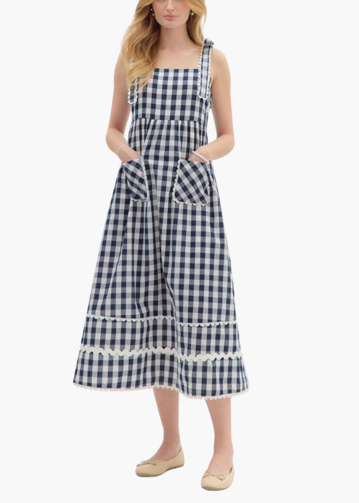 House Midi Dress in Navy