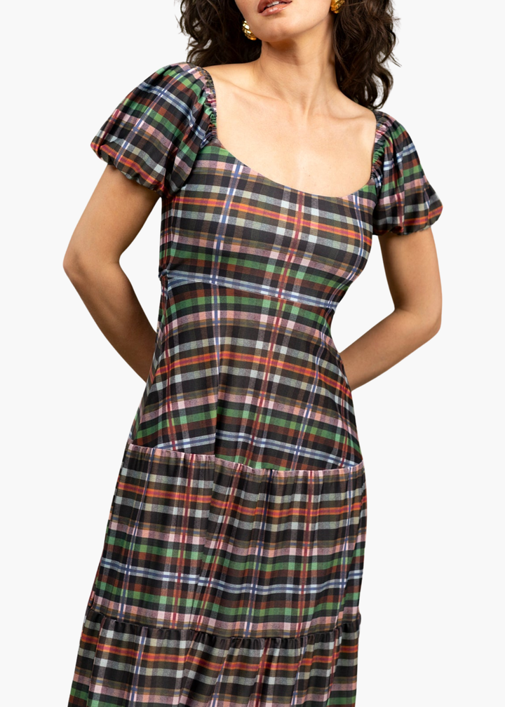 Heidi Dress in Stockholm Plaid
