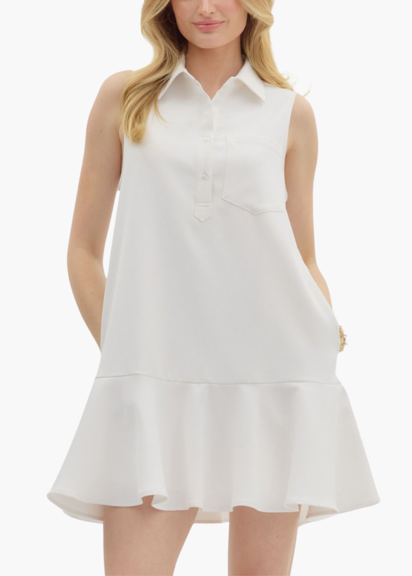 Weekend Mini Dress in White