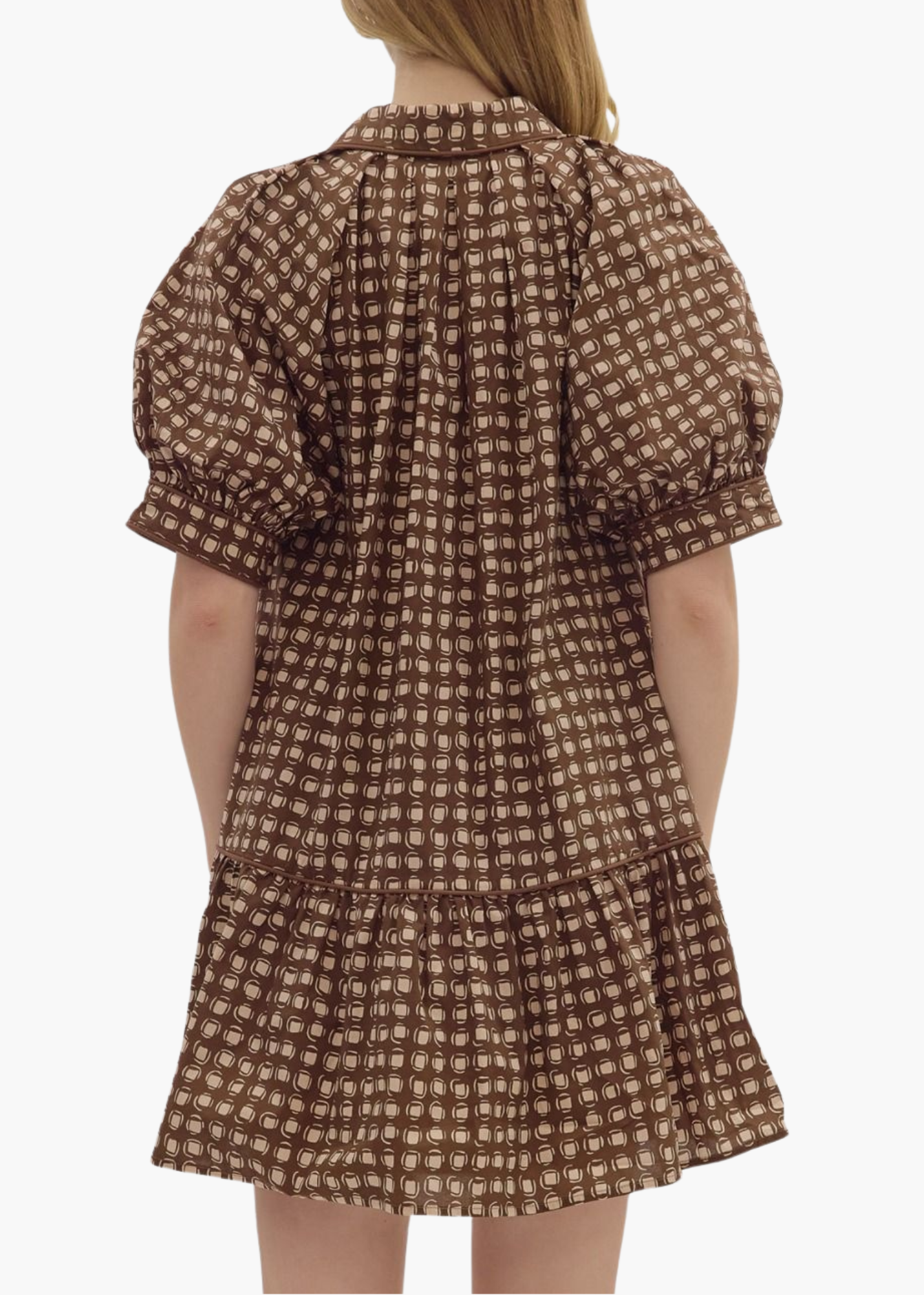 Leighton Mini Dress in Brown