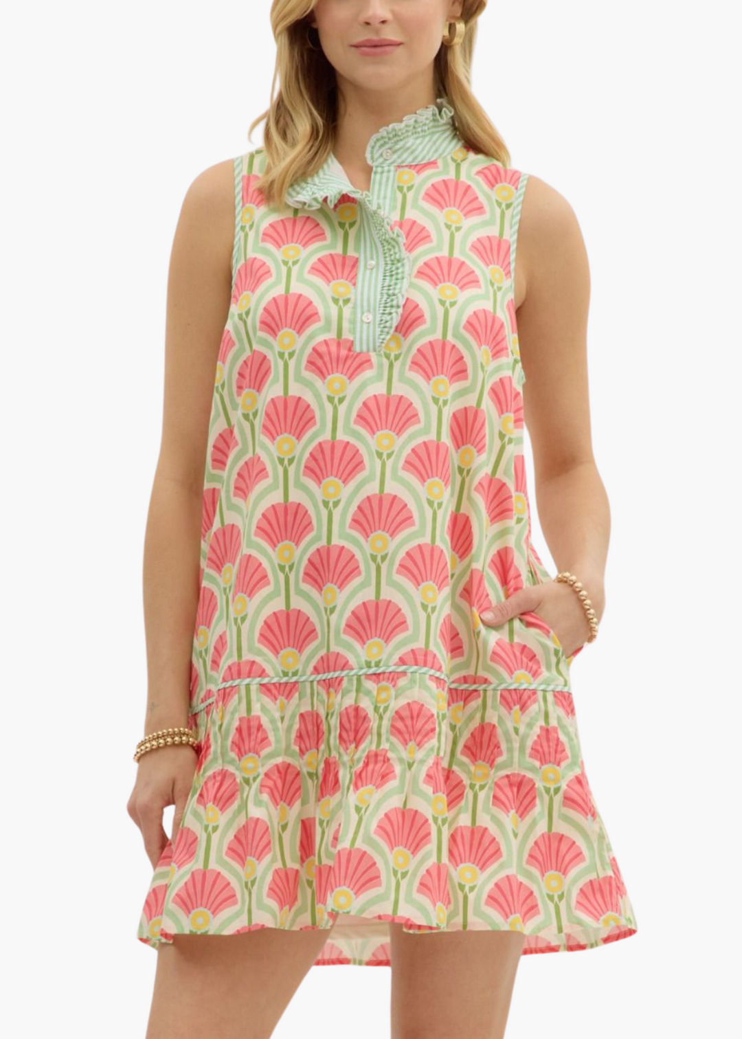 Reese Mini Dress in Coral