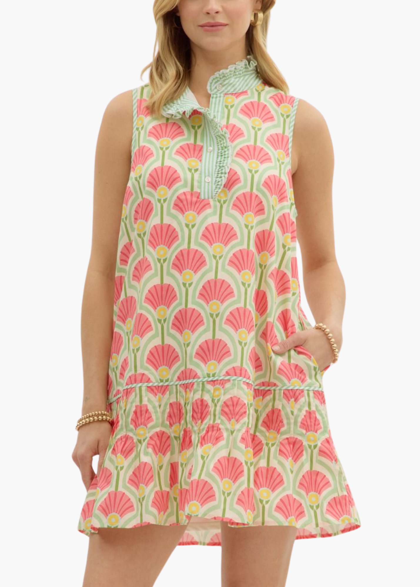 Reese Mini Dress in Coral