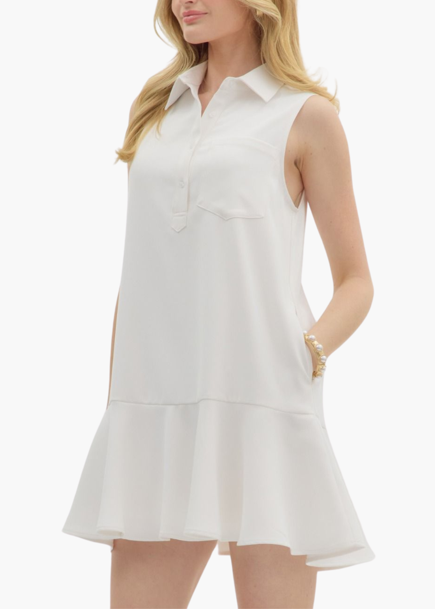 Weekend Mini Dress in White