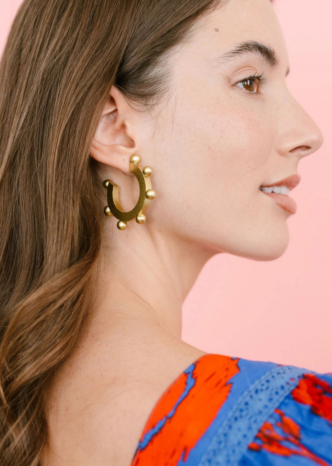 Gold Metallic Bead Hoops