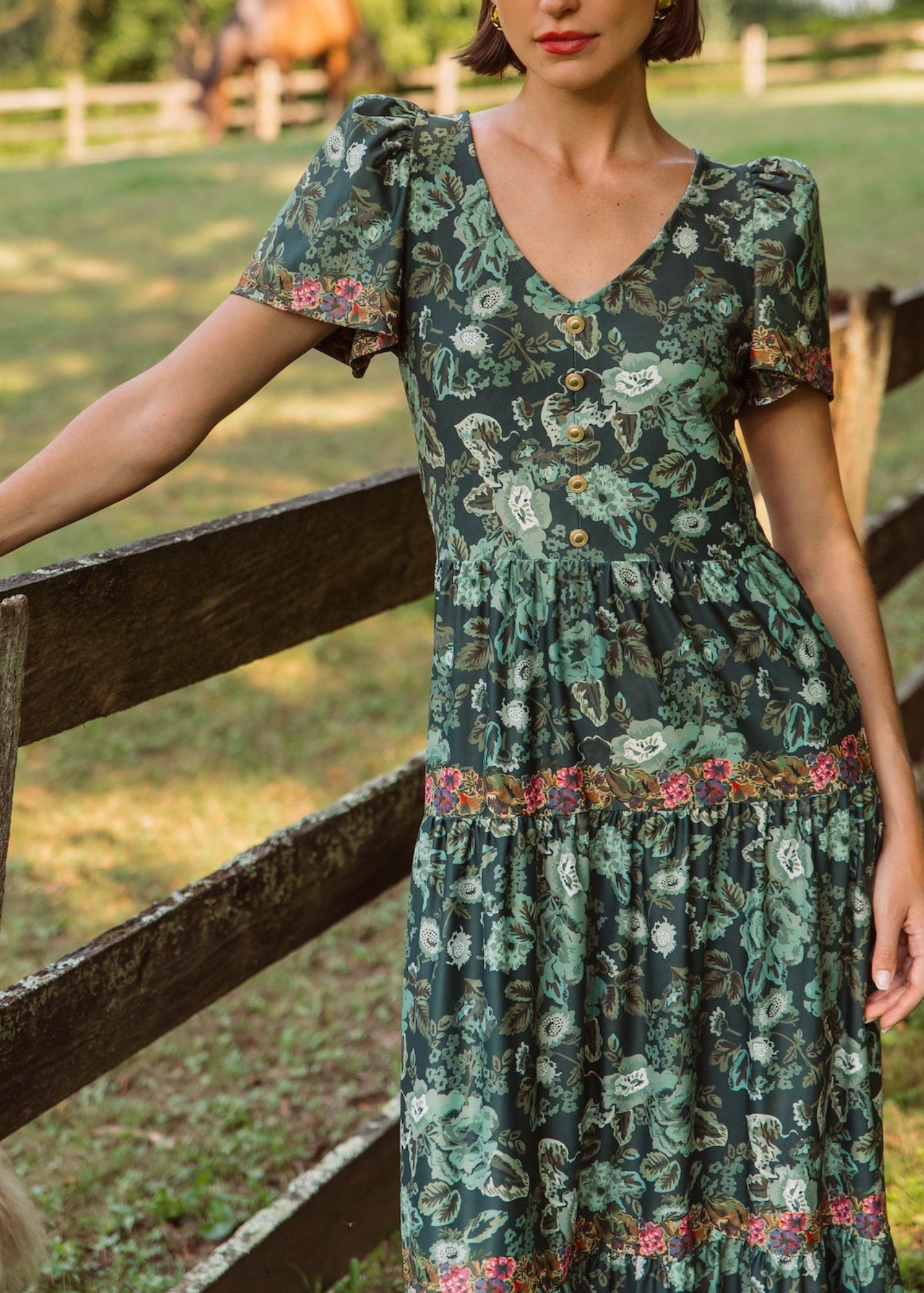 Agatha Dress in Rosemary Meadow Multi