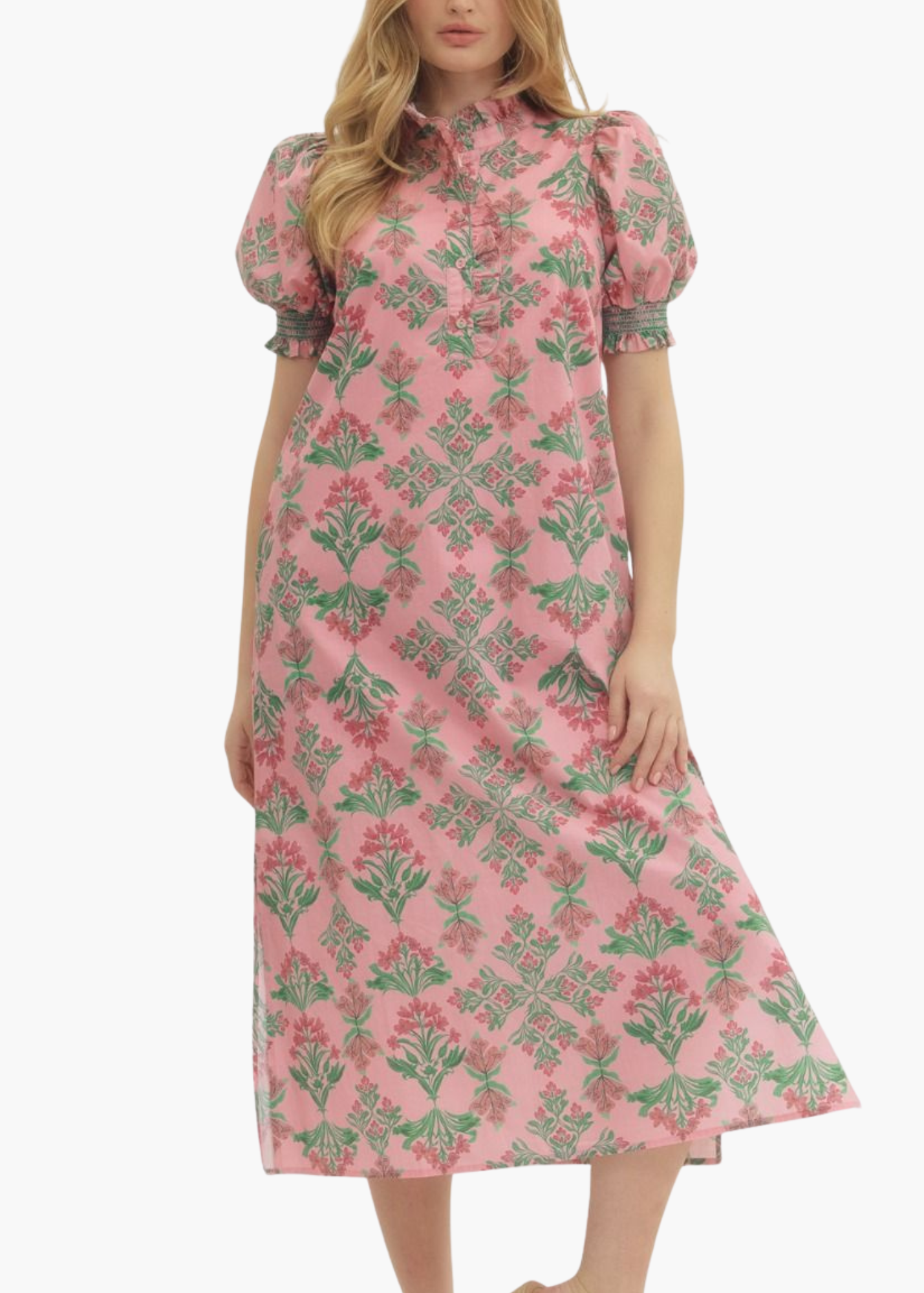 Sacha Midi Dress in Pink