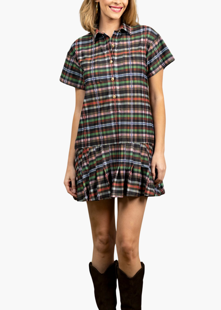 Aspen Dress in Stockholm Plaid