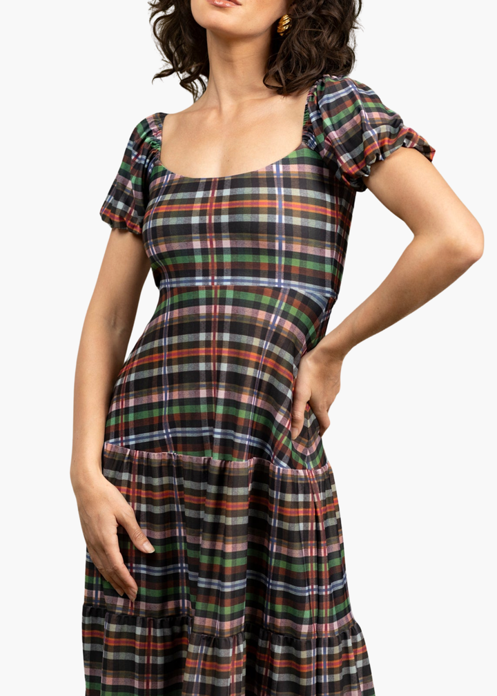 Heidi Dress in Stockholm Plaid