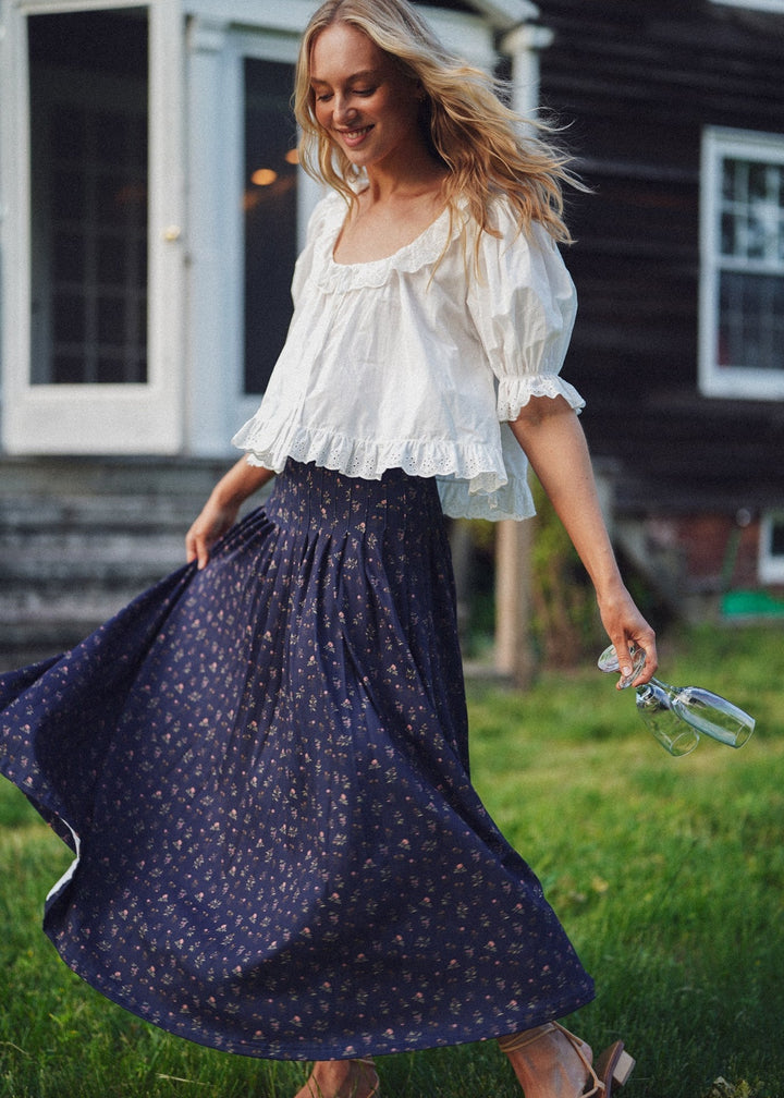 Lennox Skirt in Midnight Plains