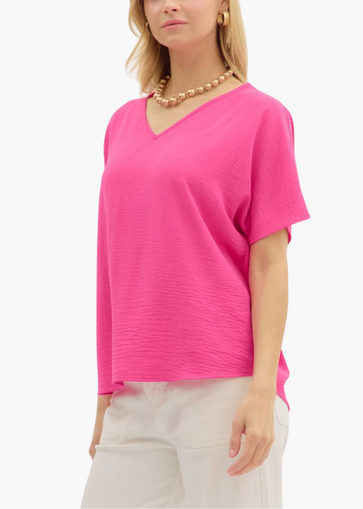 Dana Top in Hot Pink