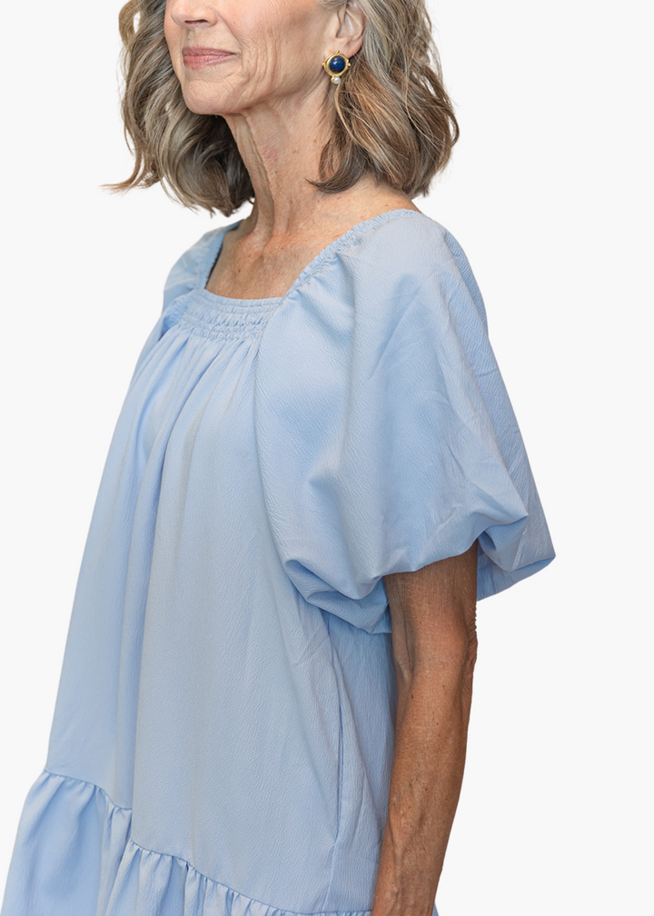 Maisie Mini Dress in Light Blue