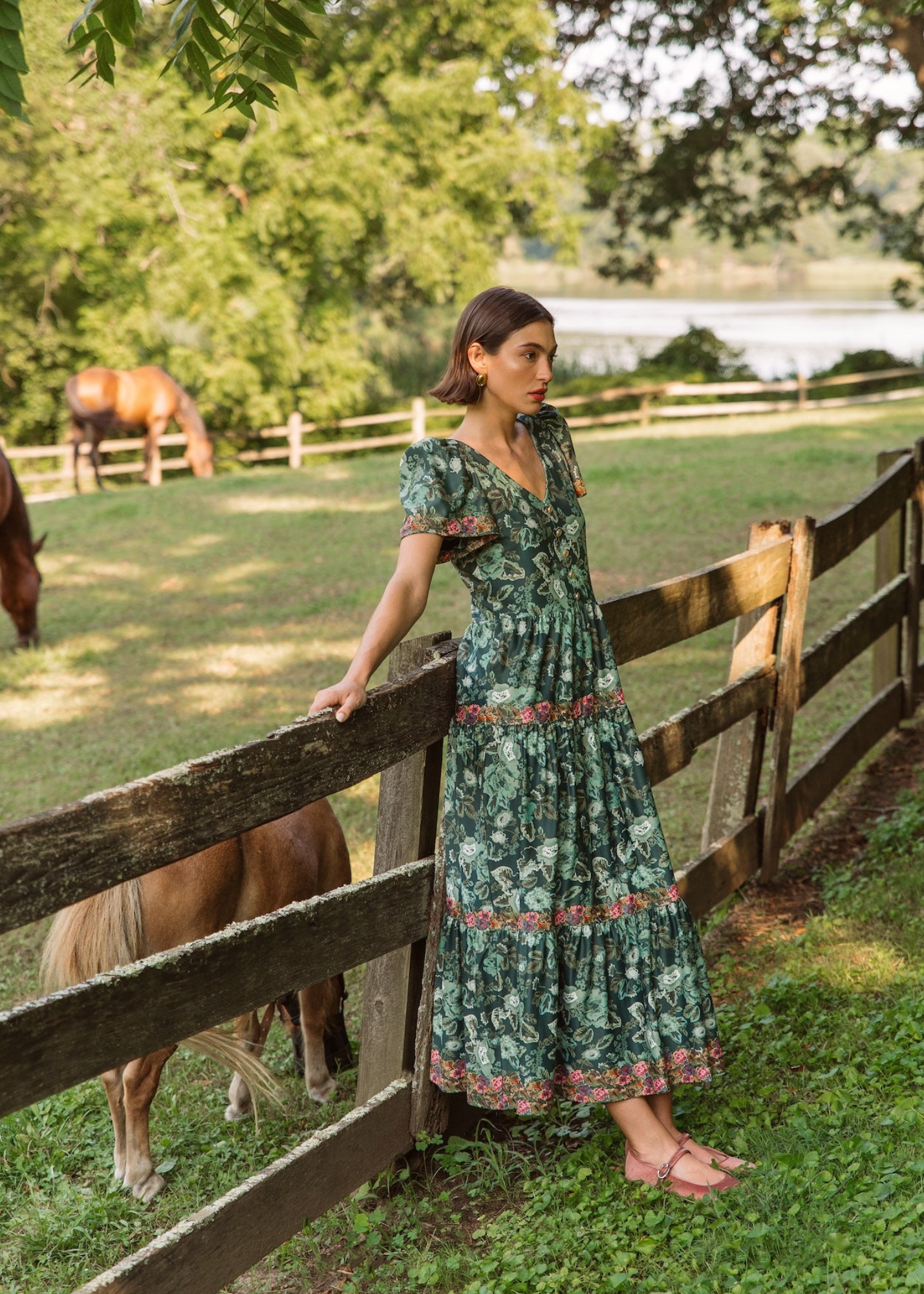 Agatha Dress in Rosemary Meadow Multi