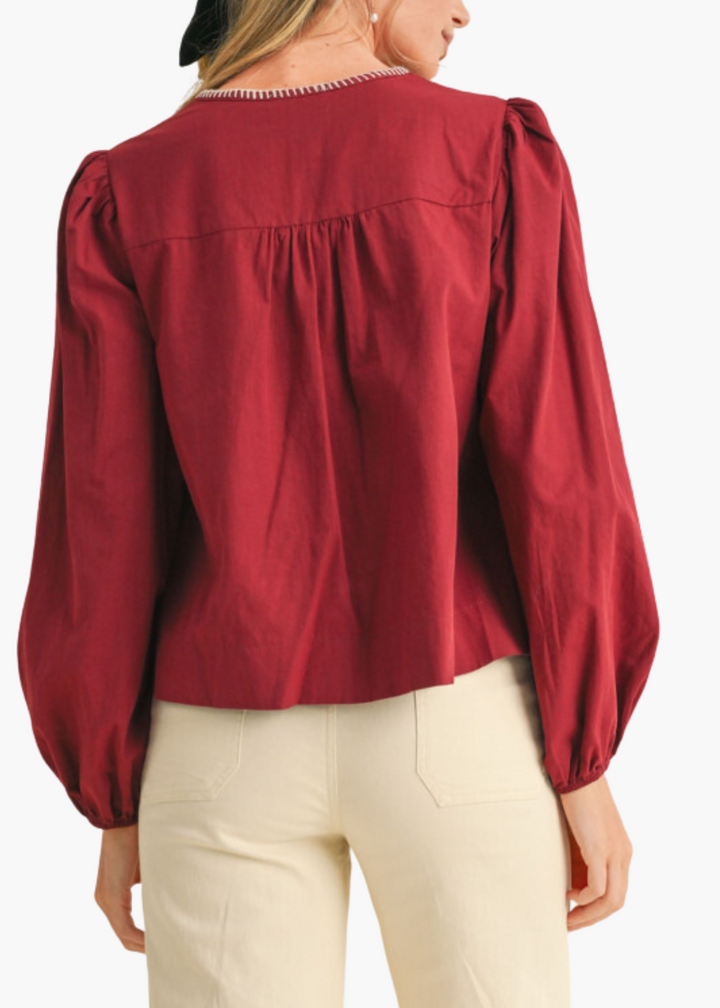 Wilson Top in Maroon