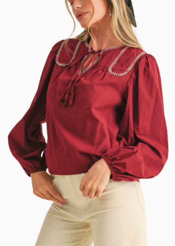 Wilson Top in Maroon