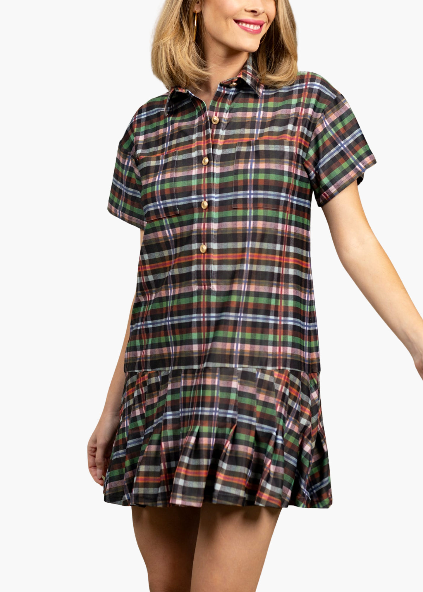 Aspen Dress in Stockholm Plaid