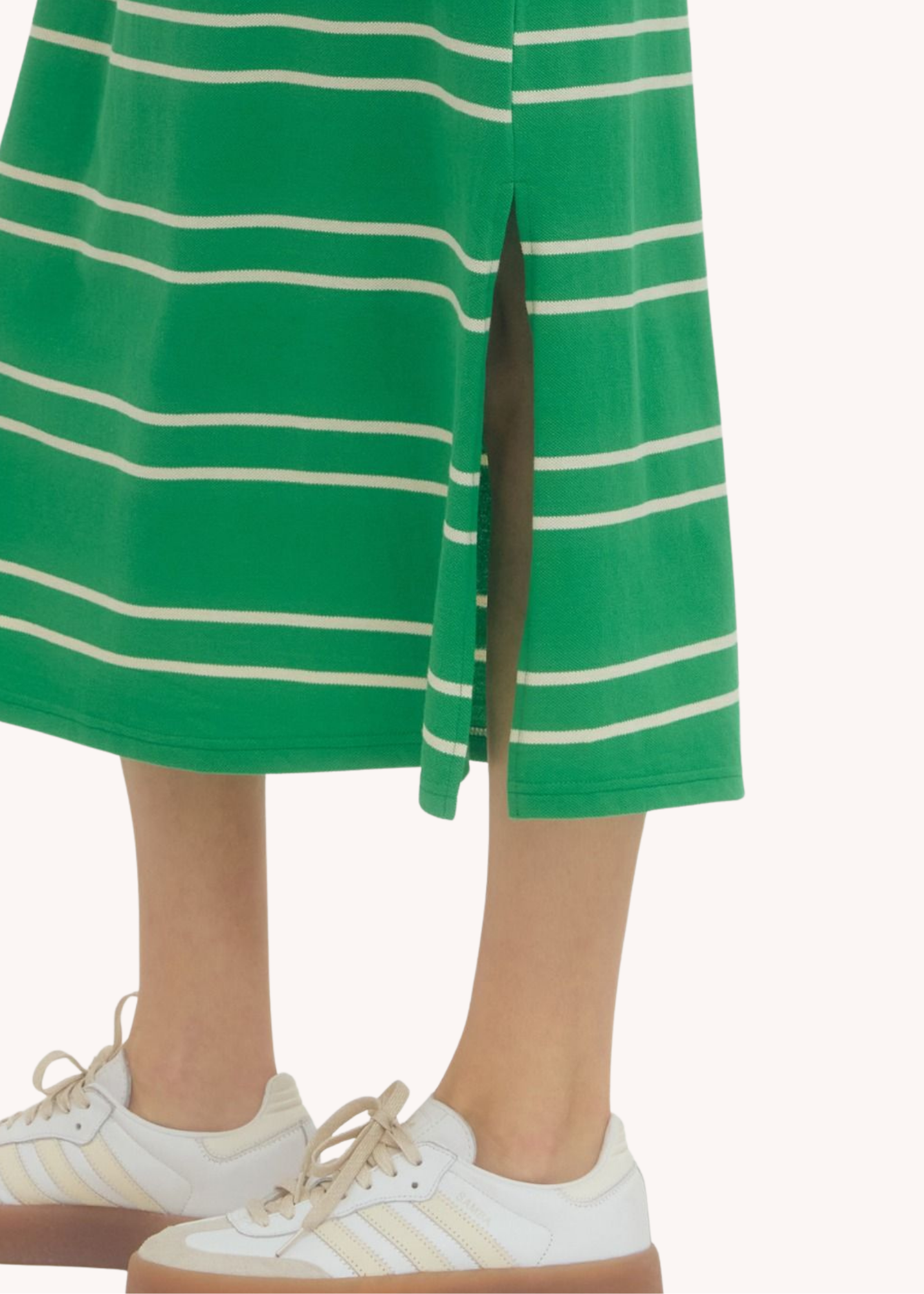 Malia Striped Tank Midi Dress in Green