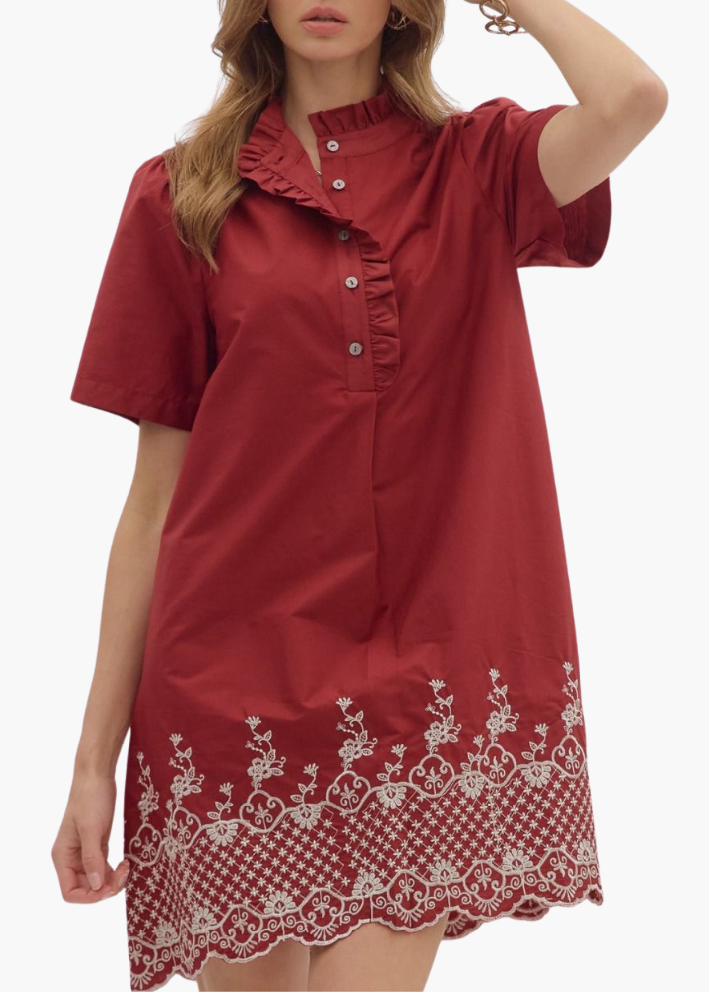 Hannah Mini Dress in Wine