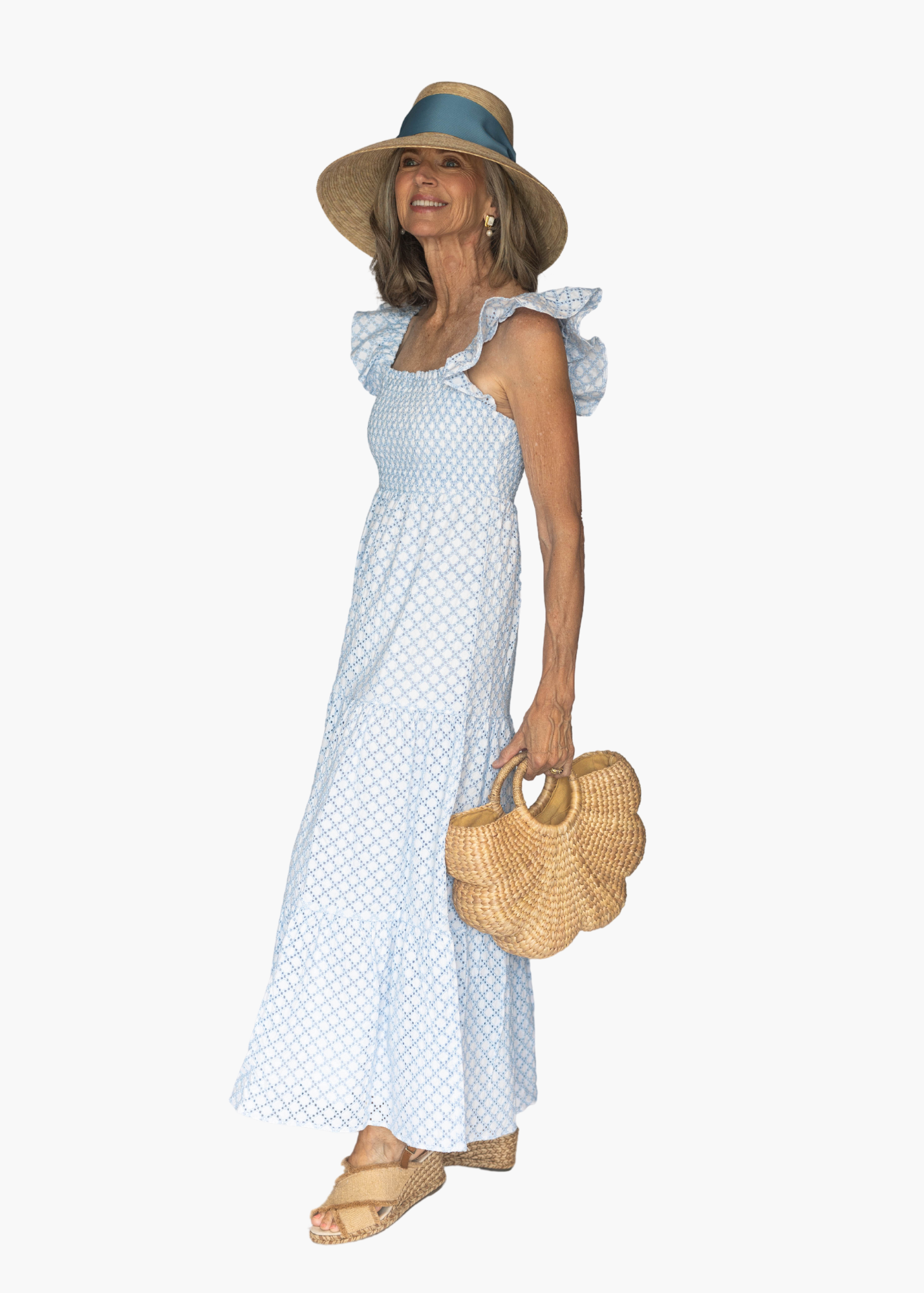 Pink Cole Smocked Flutter Sleeve Dress | Sea New York