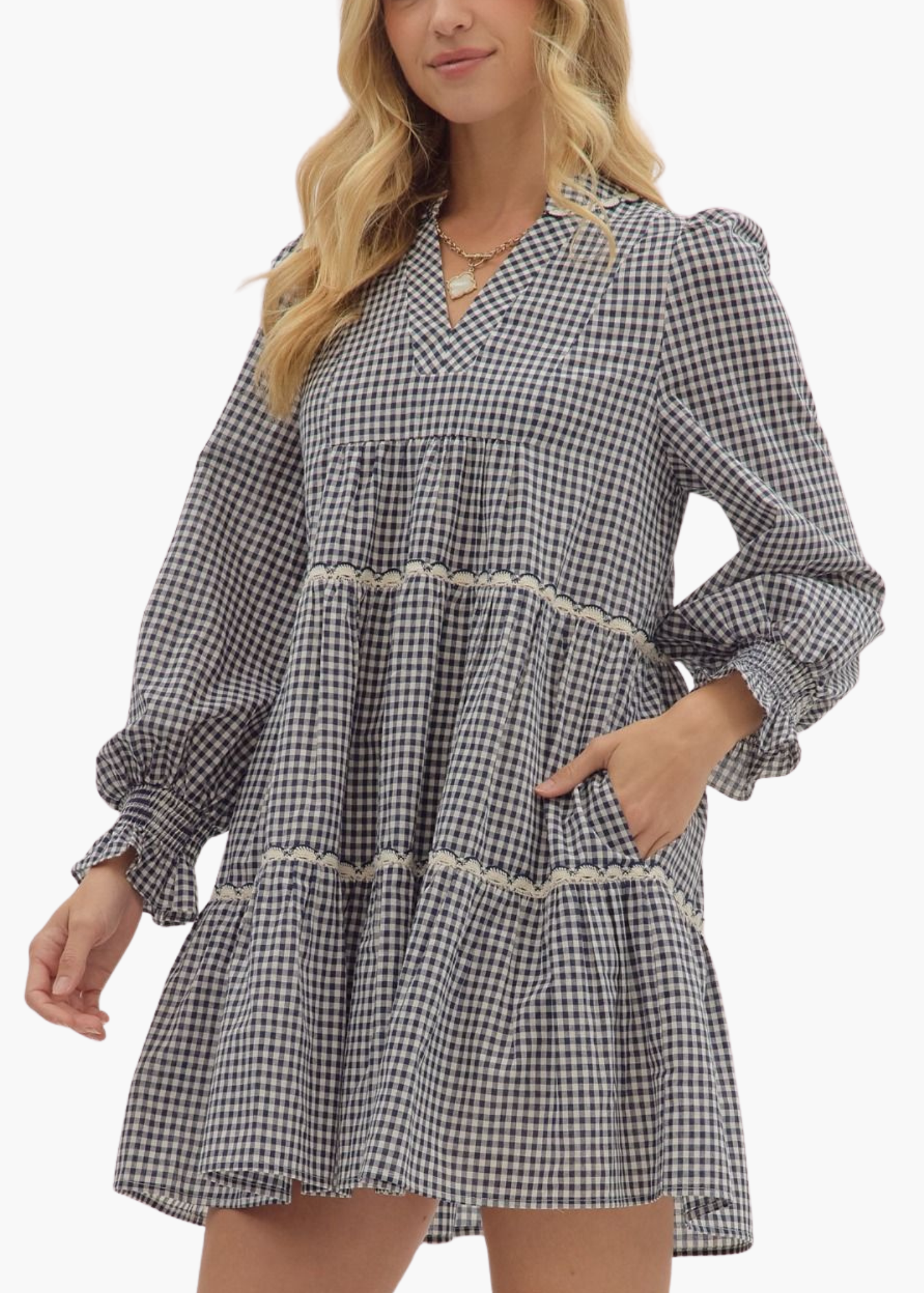 Harriet Mini Dress in Navy