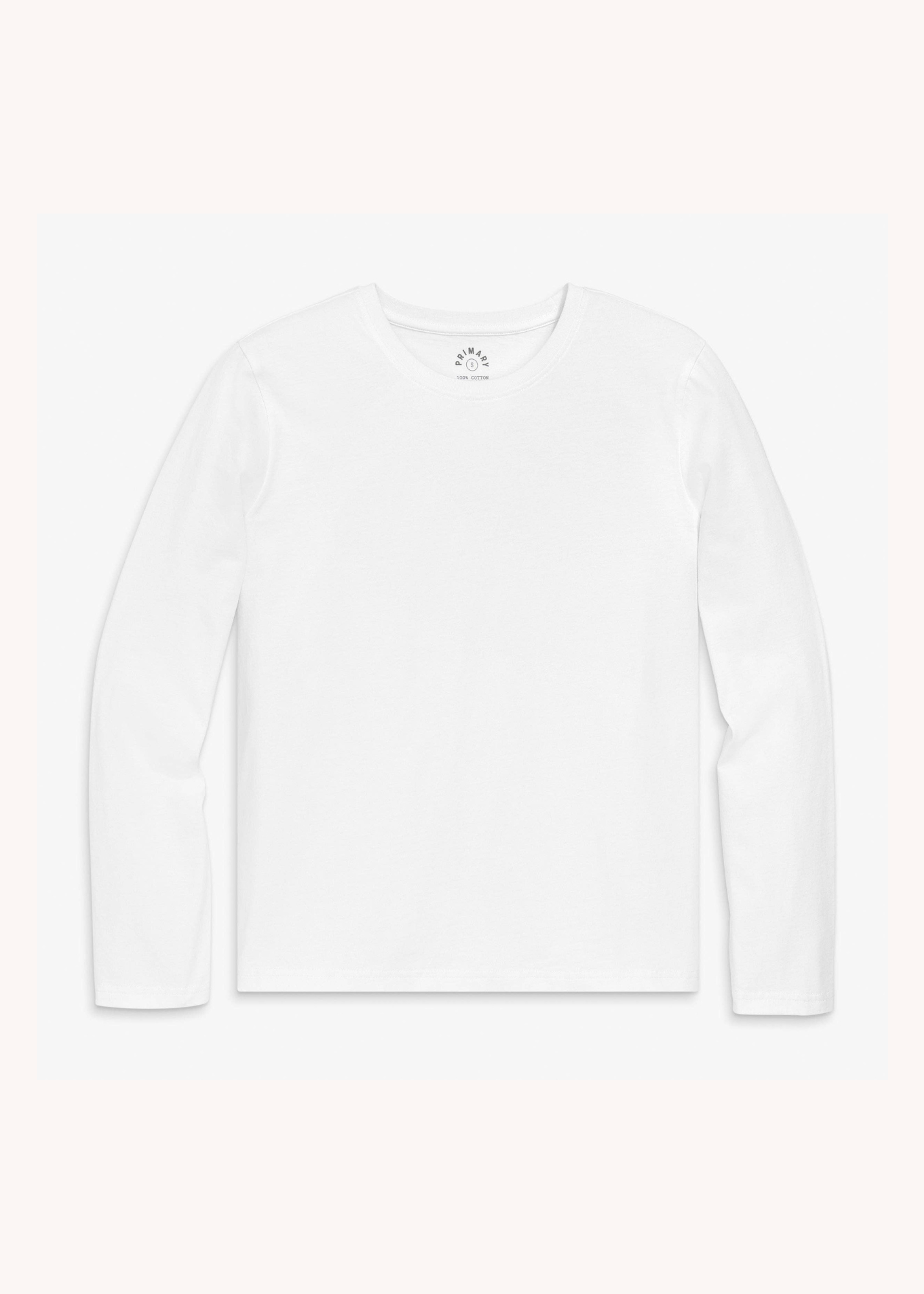 Long Sleeve Everyday Cotton Tee in White