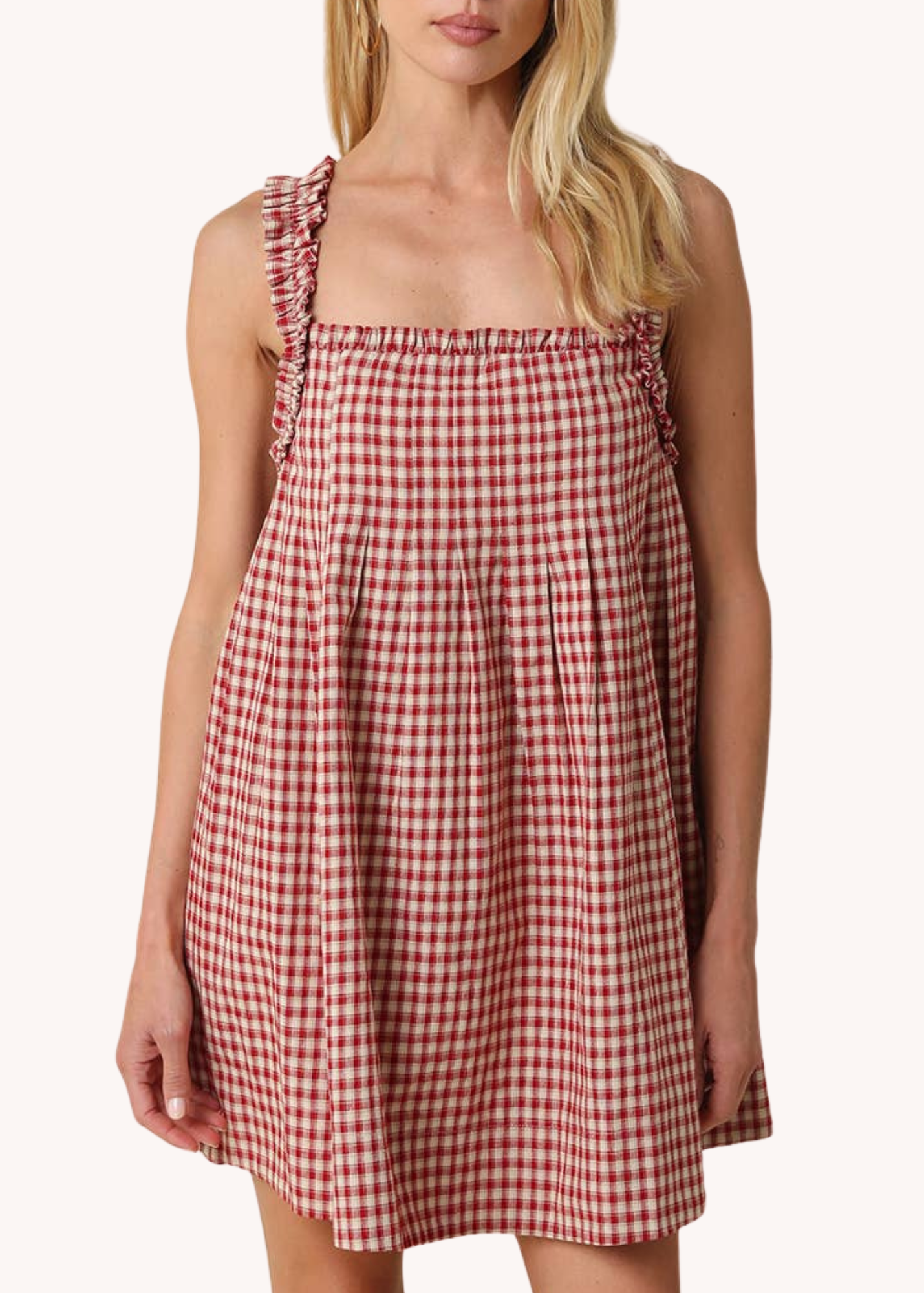 Ruby Mini Dress in Red Gingham