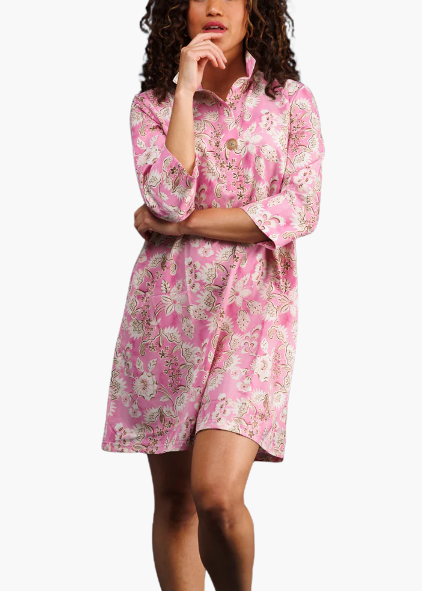 Sophia Tunic Dress in Petunia Patiserrie