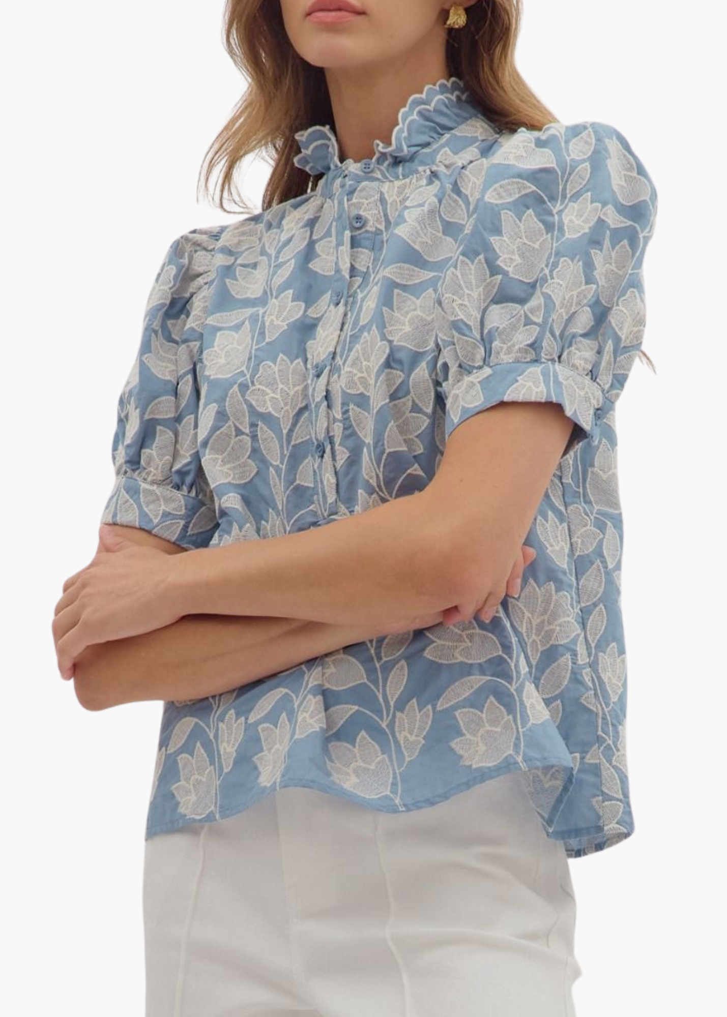 Bethany Top in Chambray