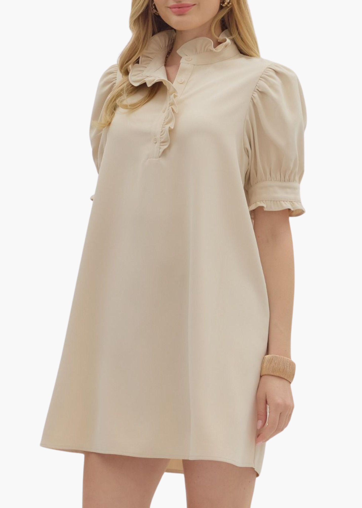 Esther Mini Dress in Cream