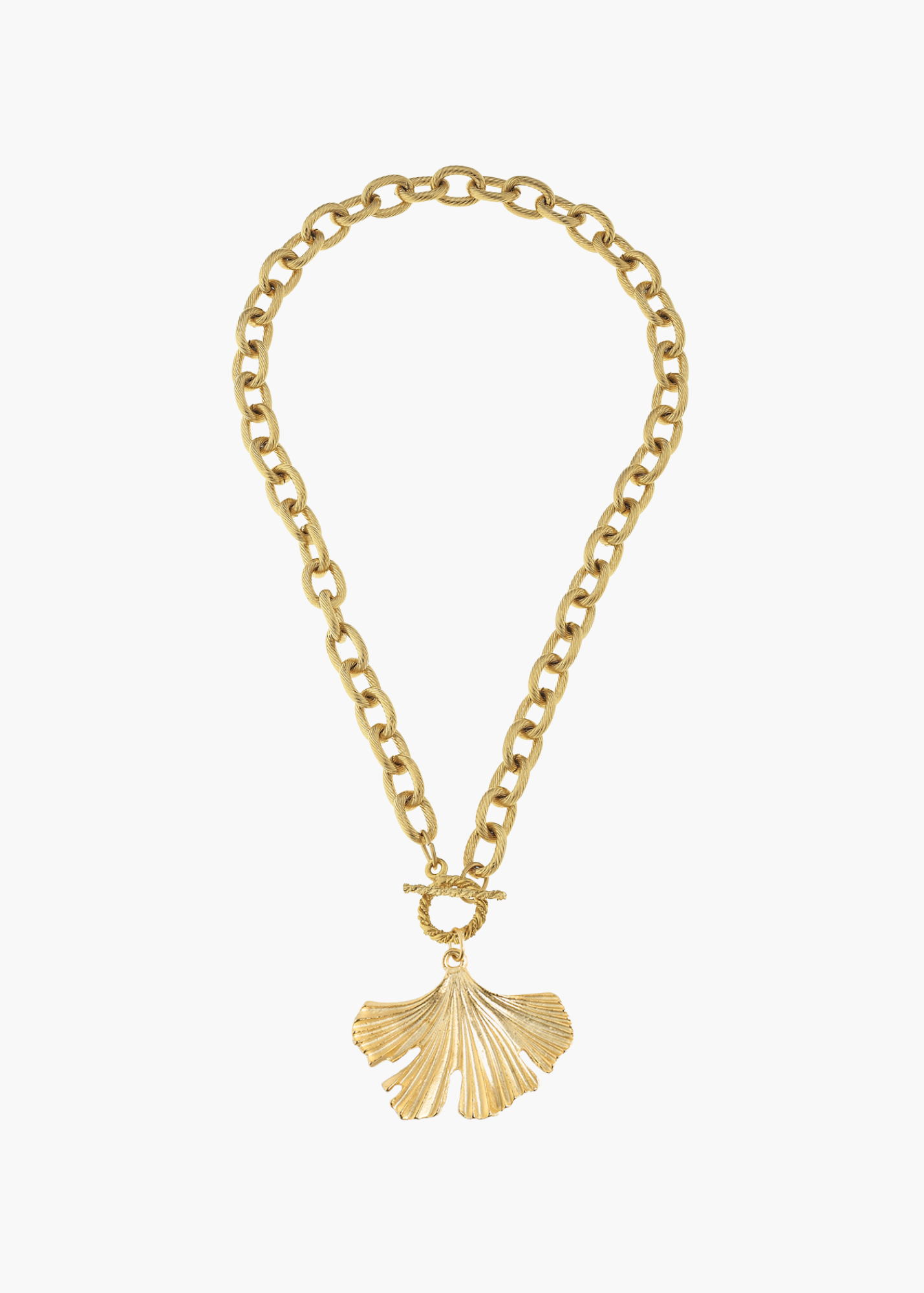Ginkgo Leaf Toggle Necklace