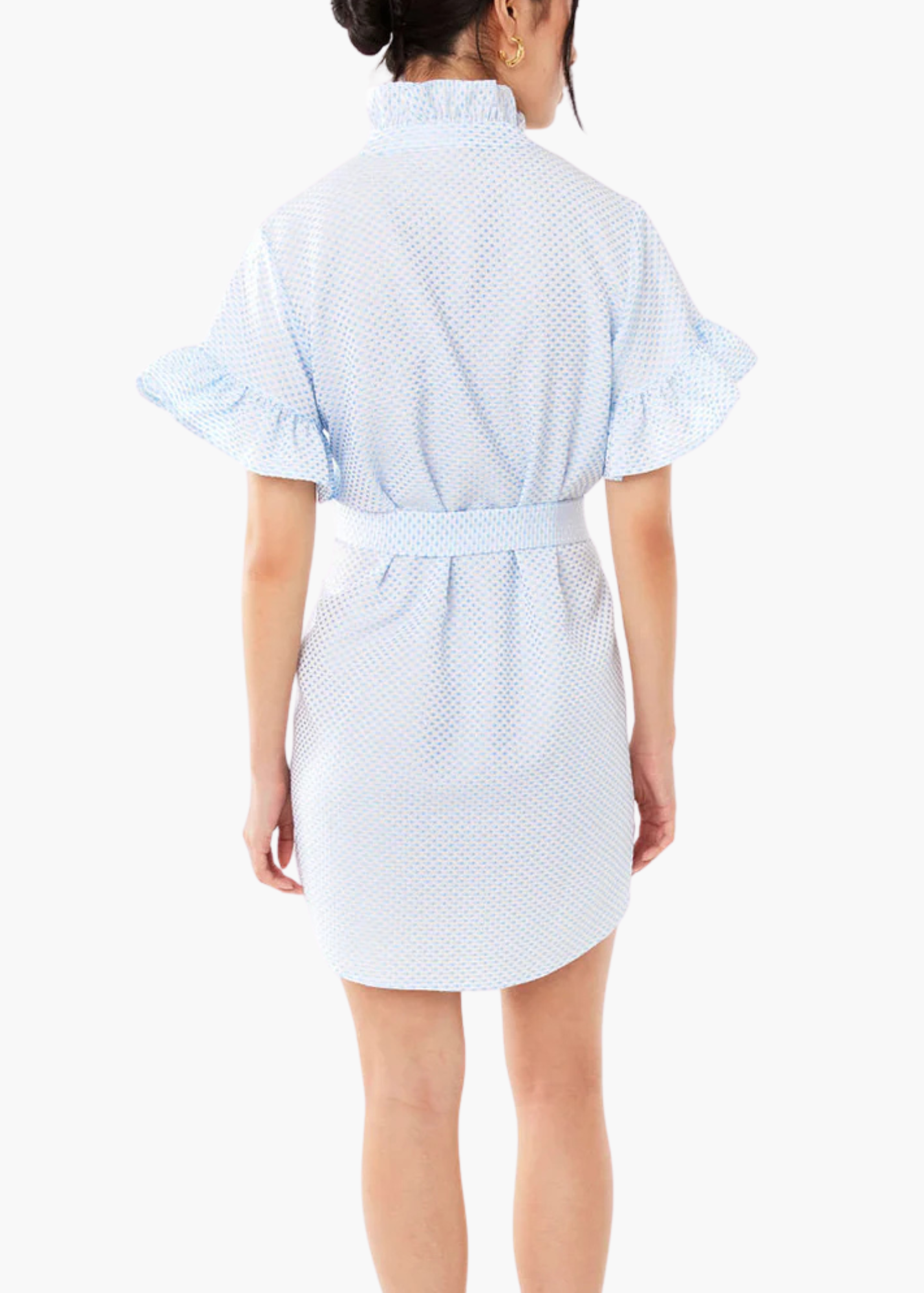 Katie Dress Light Blue Tufted Cotton