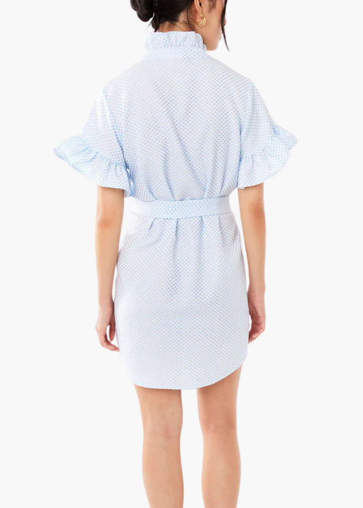 Katie Dress Light Blue Tufted Cotton