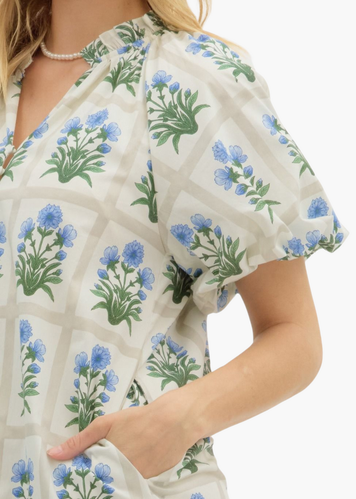 Val Mini Dress in Royal