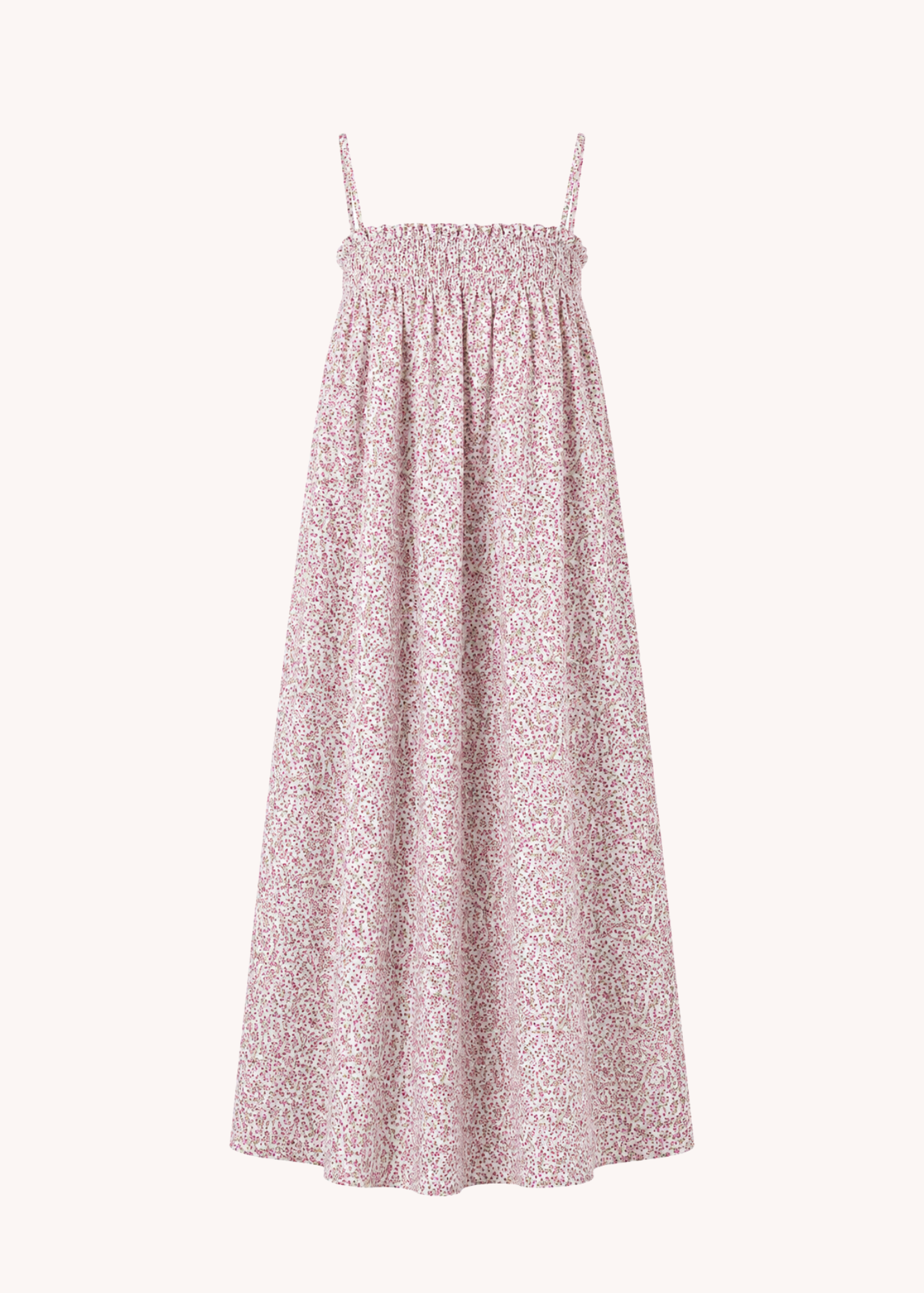 Ditsy Smocked Floral Midi Dress