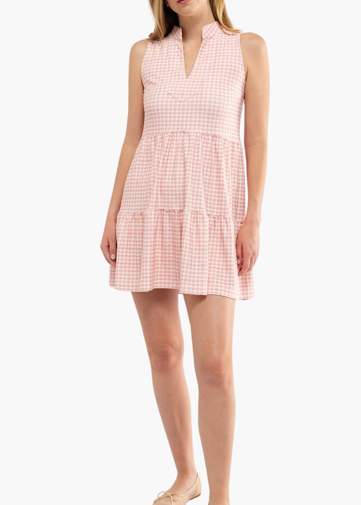 Tatum Dress in Pink Gingham
