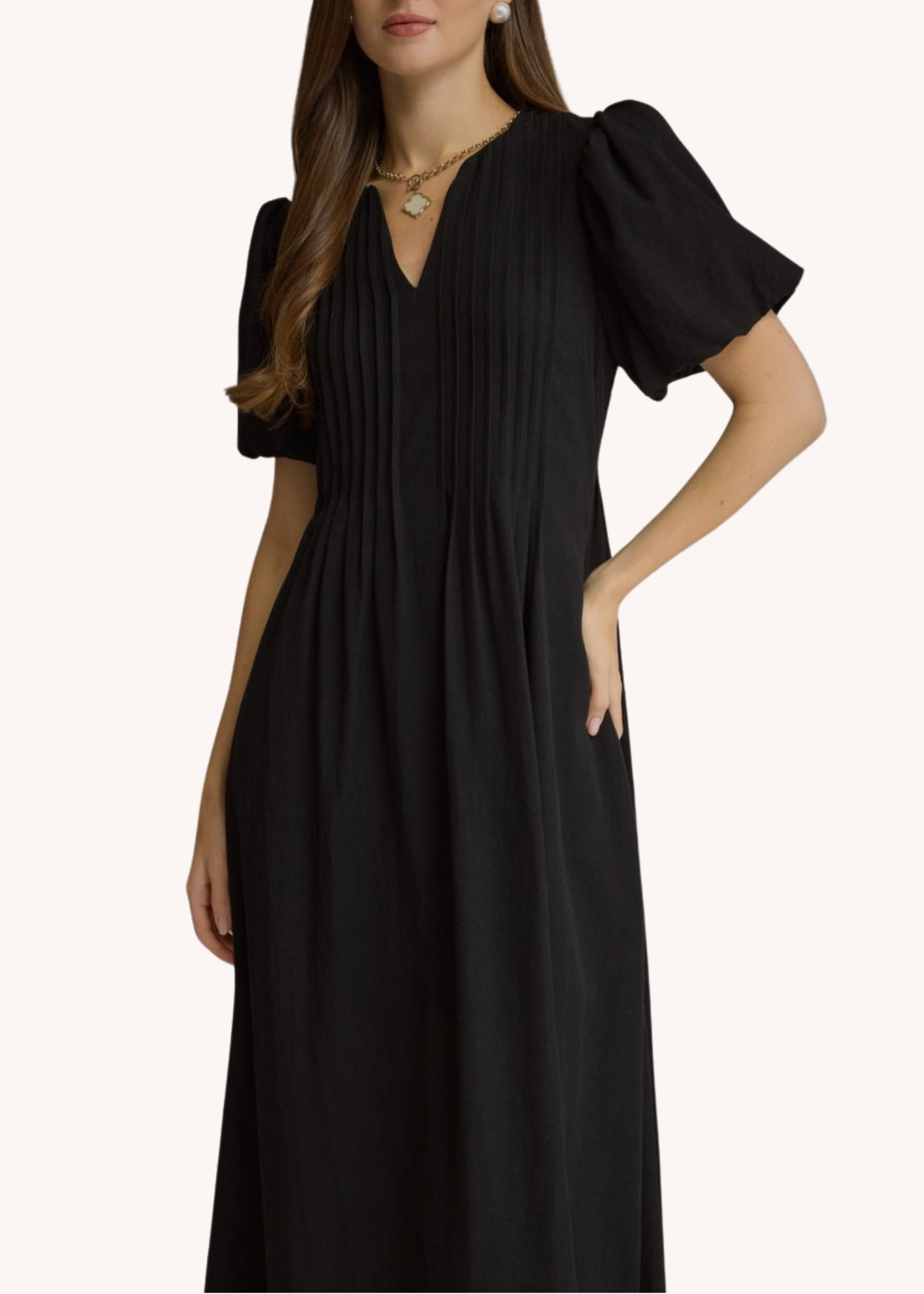 Graham Midi Dress in Black