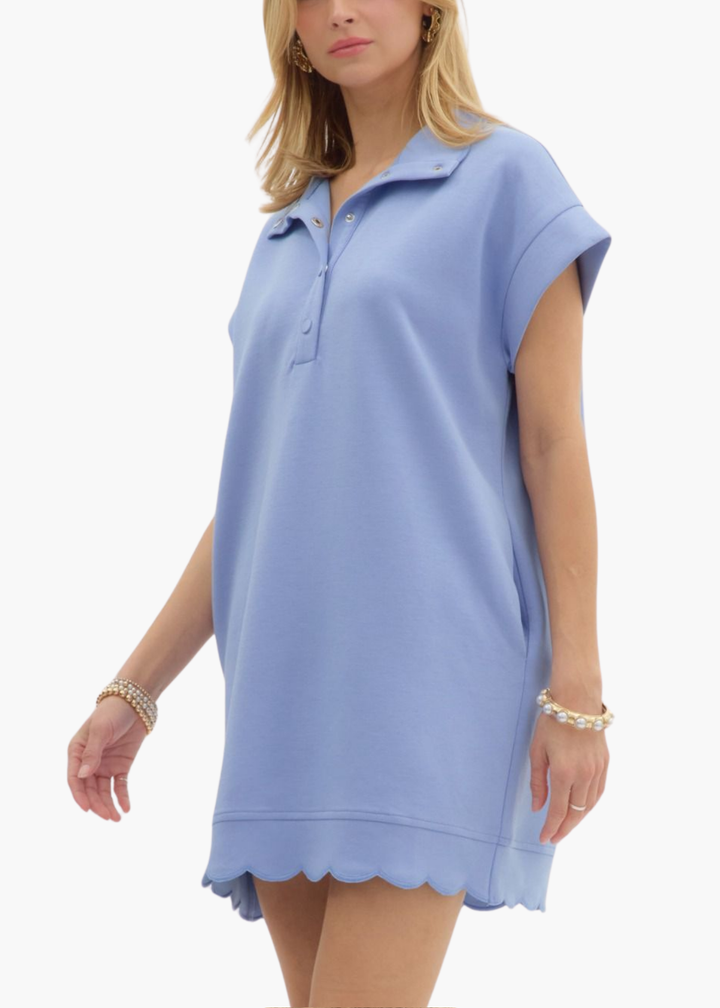 Grace Mini Dress in Blue