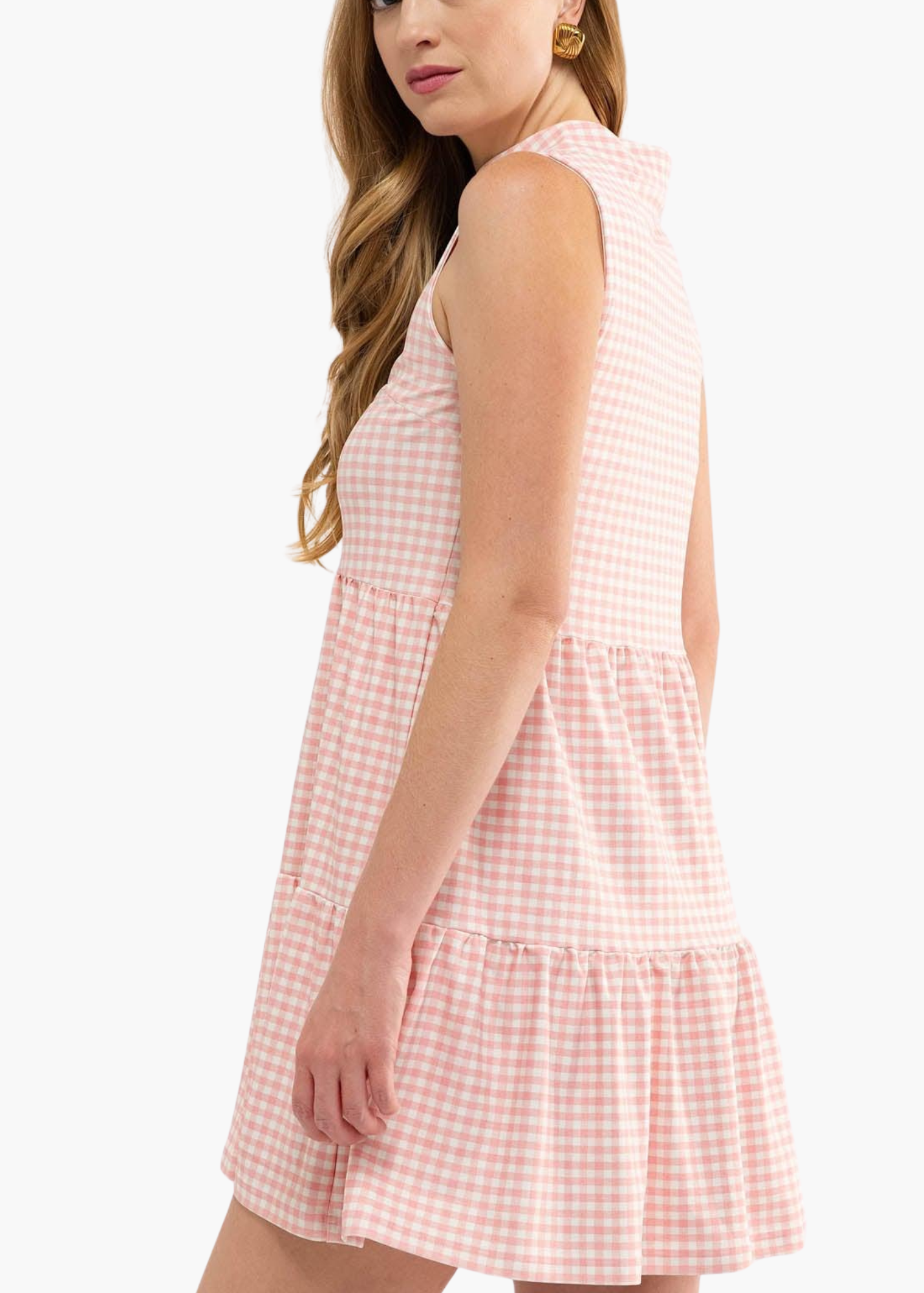 Tatum Dress in Pink Gingham