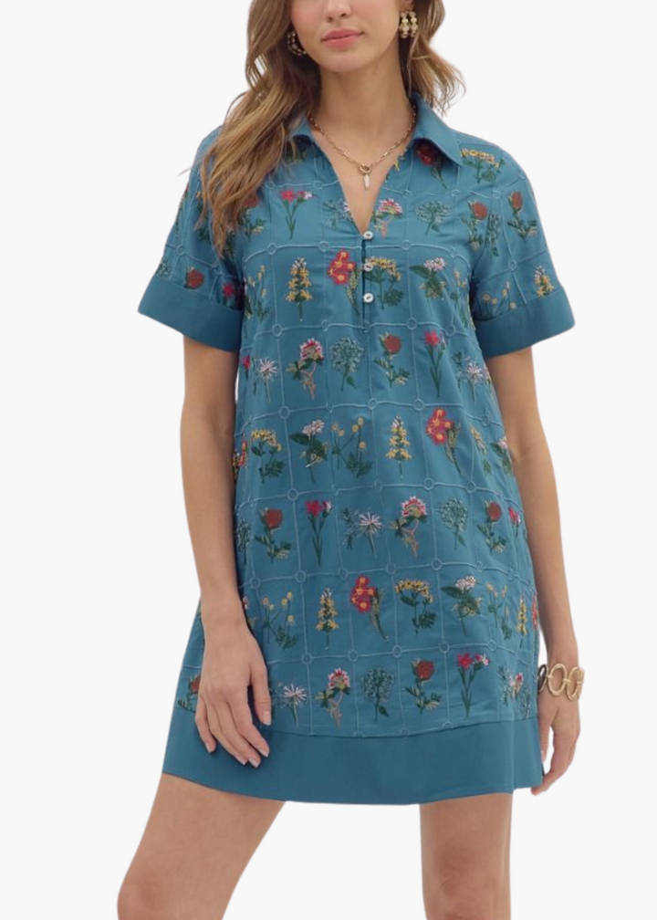 Kennedy Mini Dress in Blue