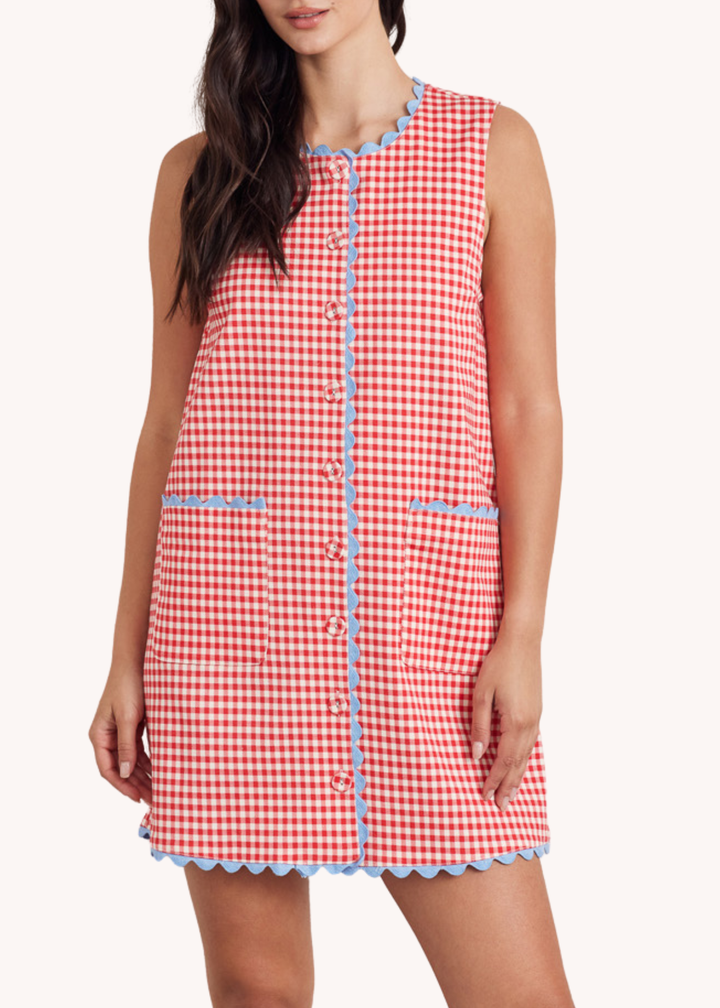 Lincoln Shift Dress in Red