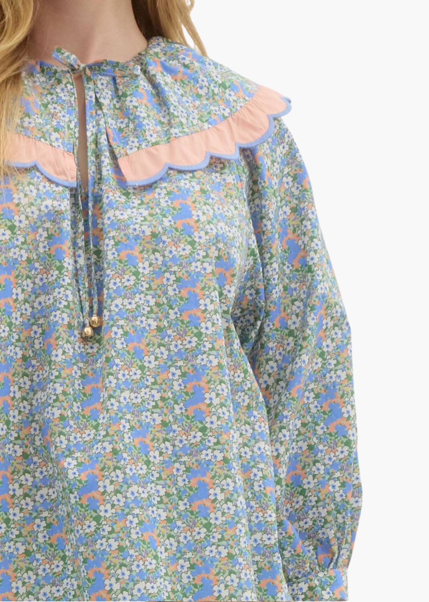 Ava Top in Blue Combo