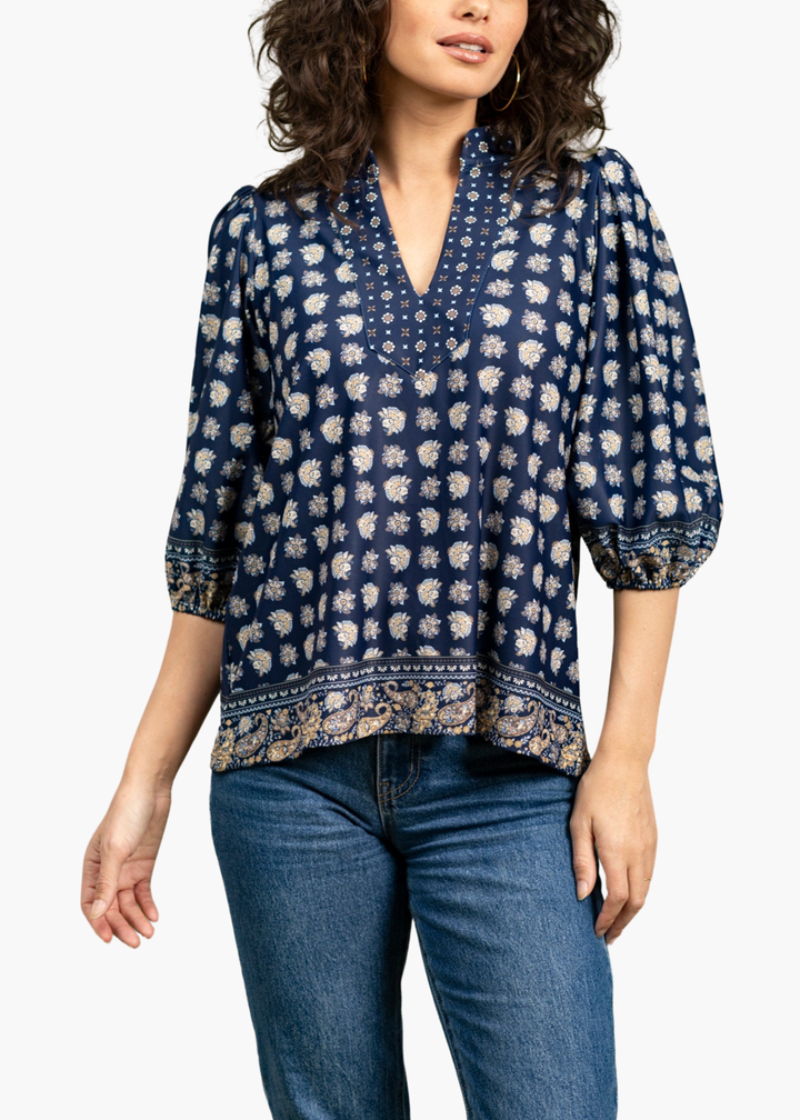 Eliza Top in Flora Paisley Multi